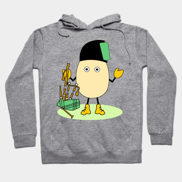 Bagpipe Egghead Hoodie by Barthol Graphics